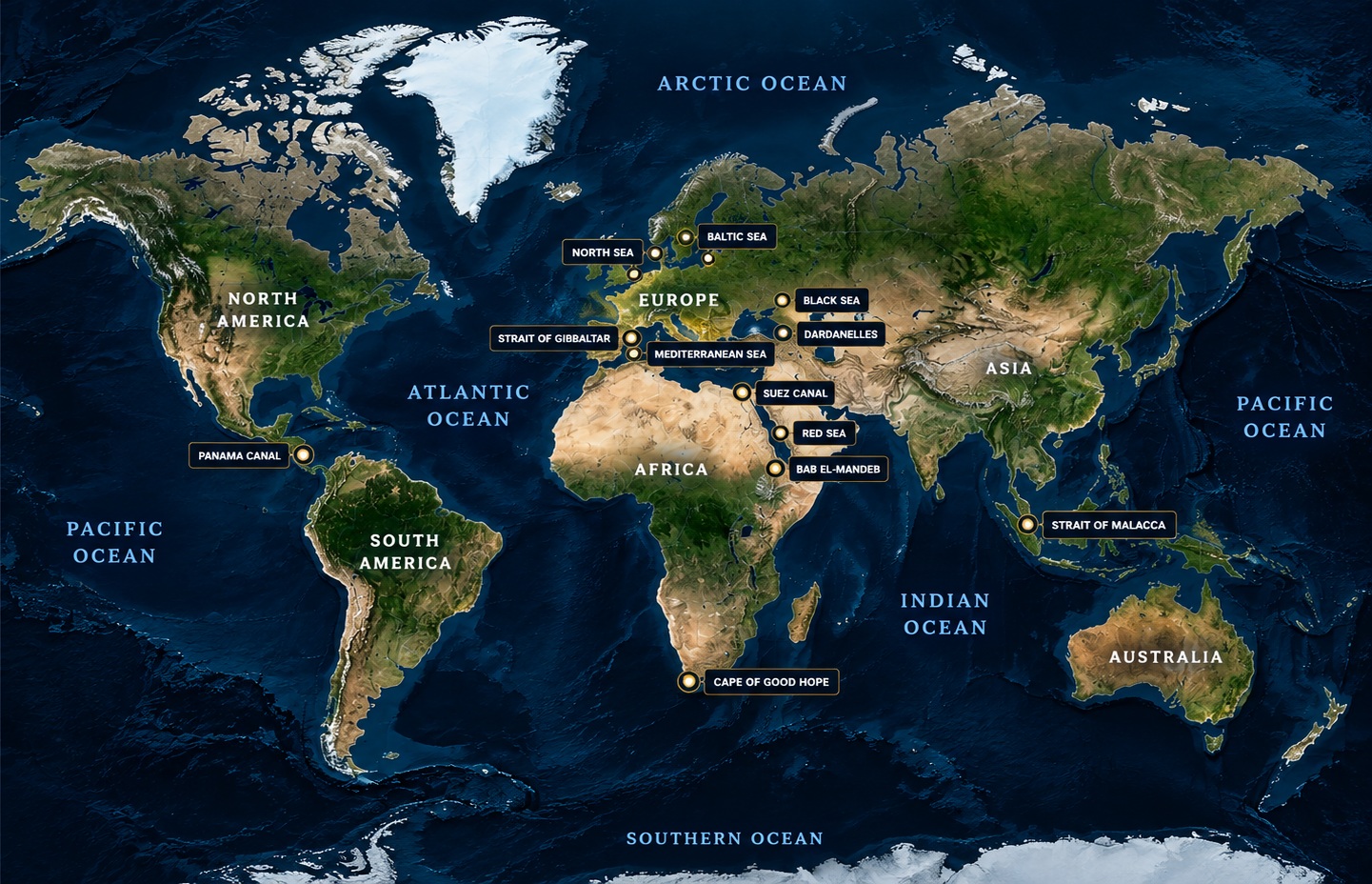 Dadaylilar Shipping Global Operations Map